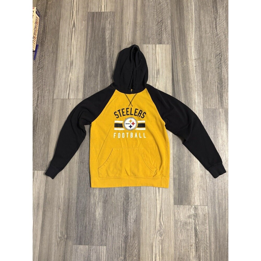 Mens Med Pittsburgh Steelers Team Apparel Hooded Sweatshirt Yellow/Black